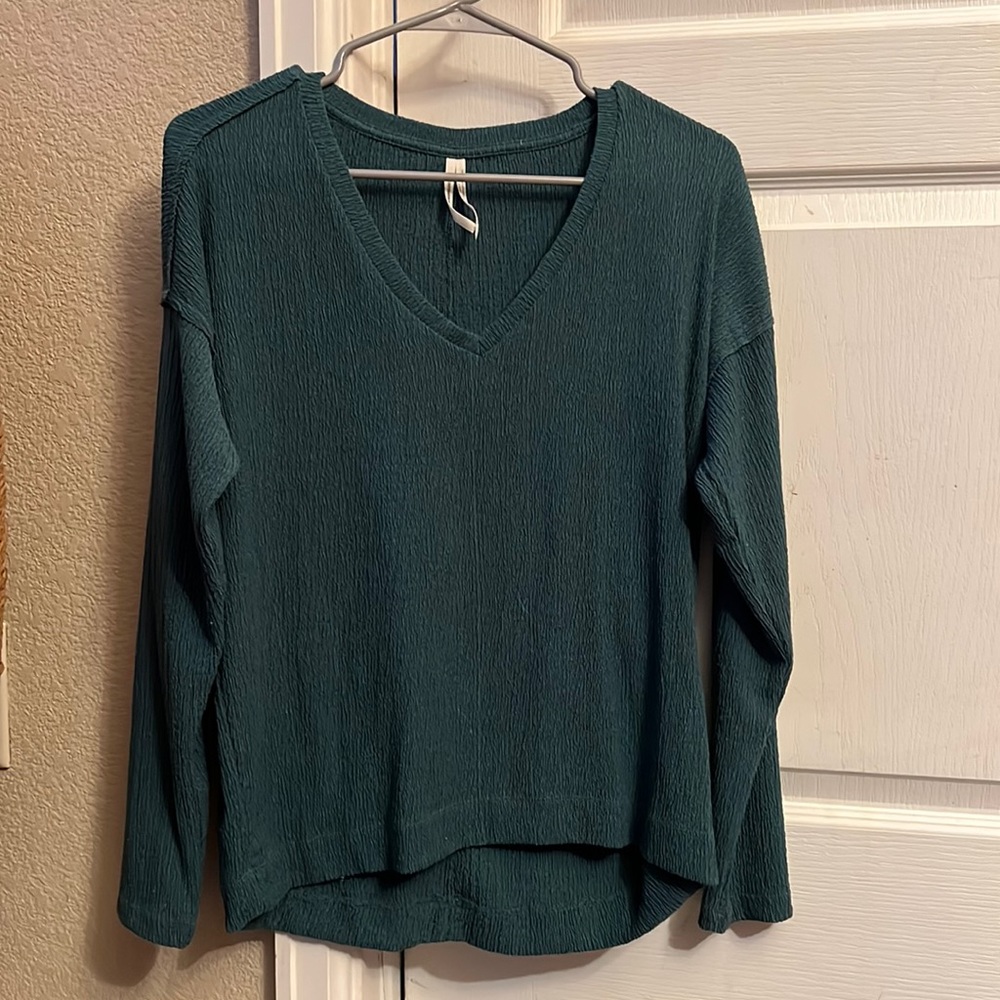 Anthropologie green long sleeve